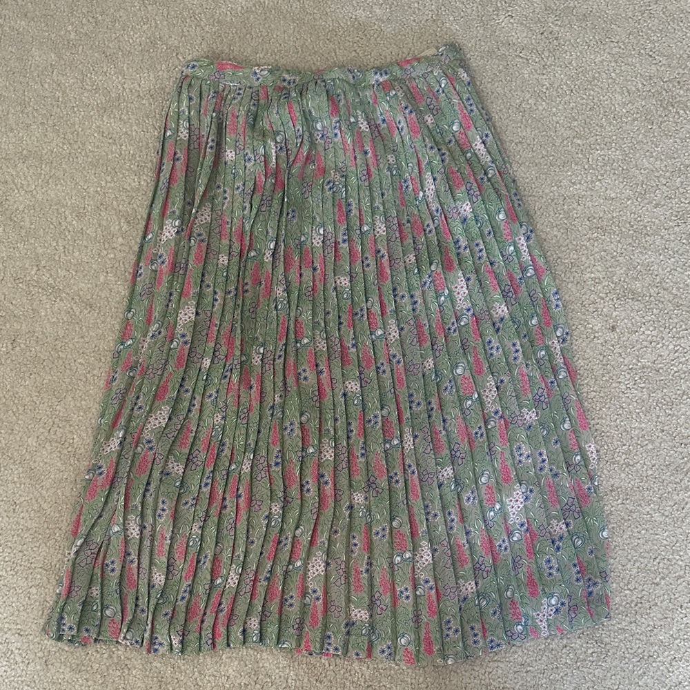 Floral Pleated Skirt